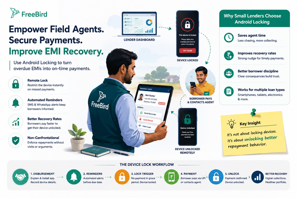 How Field Agents Can Use an Android Locking App to Improve EMI Recovery Rates
